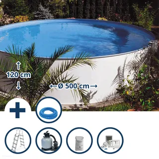 Waterman Stahlwandpool Set hoch rund Sunrise 500 x 120 cm