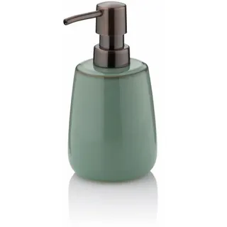 Kela Seifenspender , Grün , Keramik , 15.0 cm , Spender problemlos zum Nachfüllen , Badaccessoires, Seifenspender