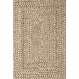 Outdoorteppich Terasse Balkon Indoor Robust Teppich Jute-Look - Creme, Beige