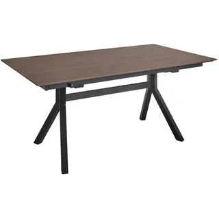 Celina Home Esstisch , Schwarz, Nussbaumfarben , Metall, Holzwerkstoff , rechteckig , Y-Form , 95x76x180-280 cm , ausziehbar, in verschiedenen Größen erhältlich, in verschiedenen Holzdekoren erhältlich , Esszimmer, Esstische, Esstische ausziehbar