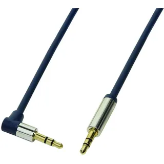 Logilink CA11050 Klinke Audio Anschlusskabel 3.5 mm 3-Pin Klinkenstecker auf 90° nach oben gewinkelt