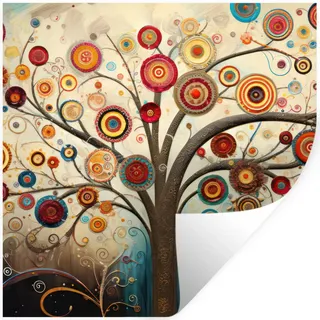 MuchoWow Wandtattoo Baum - Baum des Lebens - Farbe 50x50 cm , Braun , Kunststoff , 50x50x0.1 cm , Tapeten & Wandverkleidungen, Wandtattoos & Sticker