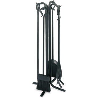 Pilgrim Home and Hearth 18003 Forged Hearth Fireplace Tool Set Kaminbesteck, Eisen, Matte Black, 28"