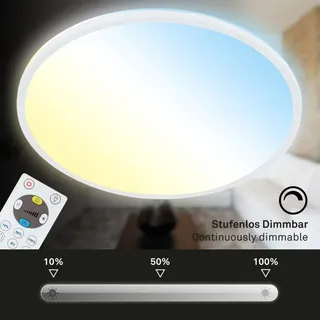 Briloner LED Panel Slim 1-flg. rund weiß