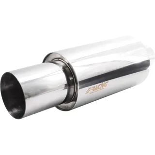 Simoni Racing ESR088 Universal-Sportauspuff, gerader runder Ausgang, gerader Auspuff für Autos aus Edelstahl, Länge 440 mm