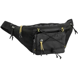 Bauchtasche CAMEL ACTIVE "Shores", Damen, Gr. B/H/T: 36cm x 17cm x 12cm, schwarz, Polyester, beschichtet, clean, unifarben mit Farbeinsätzen, Taschen Bauchtasche, Herren Gürteltasche, ultraleicht mit sportiver Schnürung