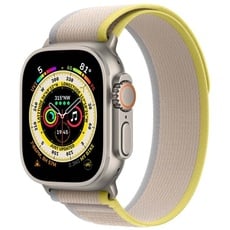 Apple Watch Ultra GPS + Cellular 49mm Titanium Case with Yellow/Beige Trail Loop - M/L