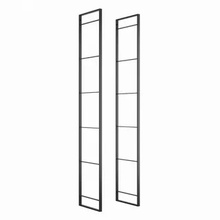 Emuca Wandregal 179 x 60 x 60 cm Schwarz