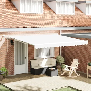 vidaXL Markisenstoff Weiß 400 x 300 cm Polyester - Weiß
