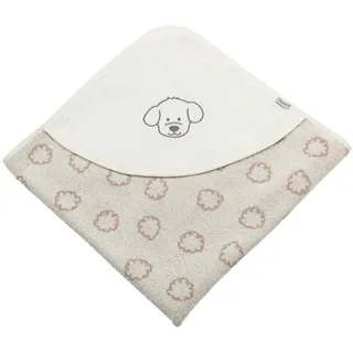 Sterntaler Kapuzenhandtuch Kapuzenbadetuch 80x80 cm Hund Lucky", ecru