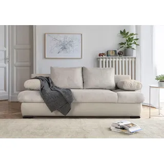Collection AB Schlafcouch Polyester 2-Sitzer Beige