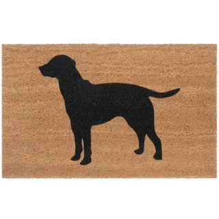 HANSE Home Fußmatte »Mix Mats Kokos Dog Silhouette«, rechteckig, 15 mm Höhe, Kokos, Schmutzfangmatte, Outdoor, Rutschfest, Innen, Kokosmatte, Flur, braun