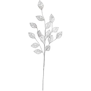 ASA Deko Blattzweig Silber 65cm
