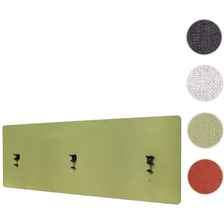 Akustik-Tischtrennwand HWC-G75, Büro-Sichtschutz Schreibtisch Pinnwand, doppelwandig Stoff/Textil ~