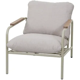 Mendler HWC-O11 Gartensessel 68 x 68 x 81 cm hellgrün/beige