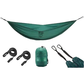 GRAND CANYON BASS HAMMOCK DOUBLE / leichte Doppel - Hängematte inkl Befestigung / Reisehängematte/ nur 750g/ 290 x 230 cm/ kleines Packmaß / für Camping/ Trekking/ Outdoor/ Reisen