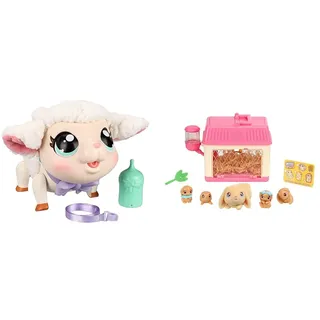 Little Live Pets Schäfchen Snowie: Interaktives Spielzeug & Mama Surprise Mini Hasen-Spielset Lil' Bunny