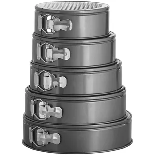 Rosenstein & Söhne 5er-Set antihaft-beschichtete Springformen, & 18/20/22/24/26 cm