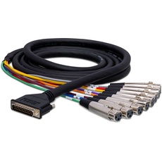 Bild von Technology 5m 2xRCA Audio-Kabel 8 x XLR (3-pin) DB-25 Schwarz
