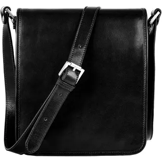 Time Resistance Schultertasche aus Leder Herren - Messenger Bags - Umhängetasche Herren - Elegante Ledertasche - Herren Tasche