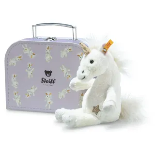 Steiff Plüsch Einhorn Kuscheltier Unica im Koffer - weiß - 20 cm