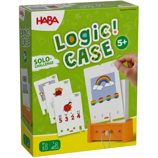 HABA Logic! CASE Starter Set 5+: Logik- & Knobelspiel für Kinder ab 5 Jahren, Rätselspiel für 1 Spieler, Reisespiel für unterwegs – 2013042001