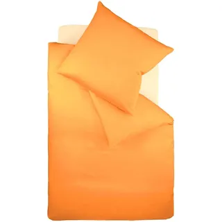 Bettwäsche FLEURESSE "Colours in 135x200, 155x220 oder 200x200 cm", gold (golden), B/L: 200cm x 200cm, 1 Stk., 2 Stk., Mako-Satin, B/L: 80cm x 80cm, 3 Stk., Mako-Satin, Obermaterial: 100% Baumwolle, Bettwäsche, Bettwäsche, Bettwäsche aus 100% Baumwolle, uni, mit Reißverschluss