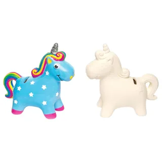 Baker Ross Spardose „Einhorn“ aus Keramik (pro Set 2) Keramik & Porzellan