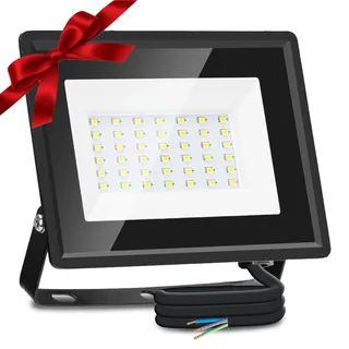 Aigostar LED Strahler Außen Innen 30W 2510LM Kaltweiss 6500K Ledstrahler Scheinwerfer IP65 Wasserdicht LED Außenstrahler für Hell Garten Garage Sportplatz Hof Fluter