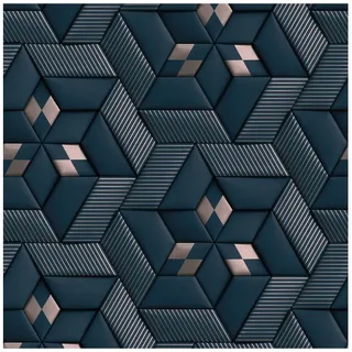 A.S. Création A.S. Creation Fototapete 3D-Grafik 1,59 m x 2,8 m Blau-Grau FSC®