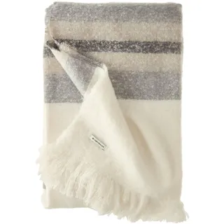 Tom Tailor Bouclé Stripe Kuscheldecke 145 x 200 cm Beige