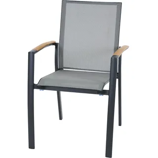 Siena Garden Stapelsessel Velia 61,5 x 56 x 87 cm anthrazit