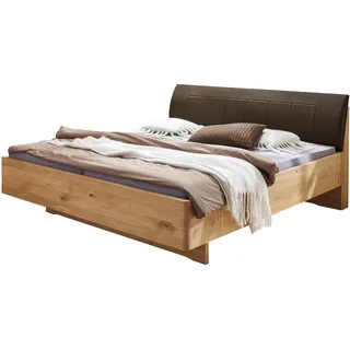 Wiemann Holzbett »Cardiff, Bettgestell, Bettrahmen, teilmassiv, mit Polsterkopfteil« bianco, eiche teilmassiv, B:200cm L:200cm, Betten, Holzbett, Fußteil aus Massivholz, verschiedene Größen