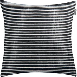 Dekokissen MUSTERRING "Bricks" Gr. 1, schwarz-weiß (smoke, anthrazit, schwarz, gestreift), B:45cm L:45cm, Baumwolle, Polyester, Dekokissen_Sitzkissen_Kissenhüllen, Dekokissen