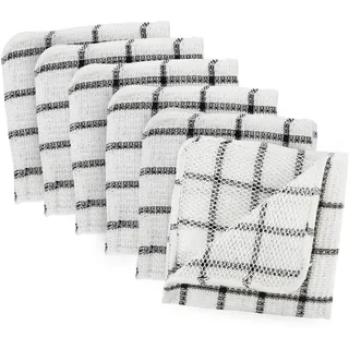 DII Scrubber Collection Geschirrtuch-Set, 30,5 x 30,5 cm, Schwarz, 6-teilig