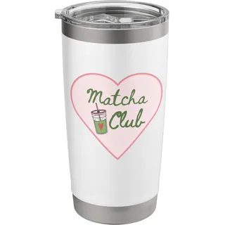Cute I Love Matcha Club Heart Doppelwandiger Edelstahl-Thermobecher