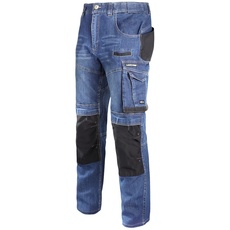 LAHTI PRO Unisex A40510 - Work Utility Pants, Blue Jeans, L Slim EU