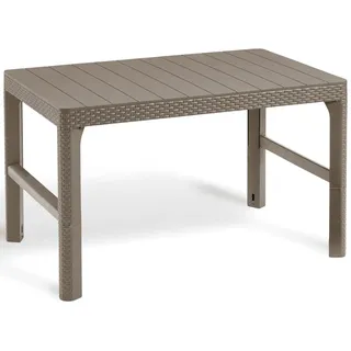 KETER Lyon Gartentisch 116 x 71,5 x 66,5 cm Cappuccino-Braun