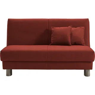 ell + ell Schlafsofa »Enny« Liegefläche Breite 120 oder 140 cm, Liegehöhe 40 cm, Füße alufarben, rot