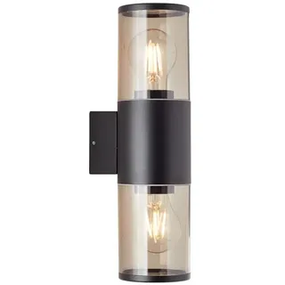 Brilliant Außen-Wandleuchte »Sergioro« E27 1 Stk. Up & Down, 33,2 cm Höhe, E27, Aluminium/Kunststoff, schwarz matt, schwarz