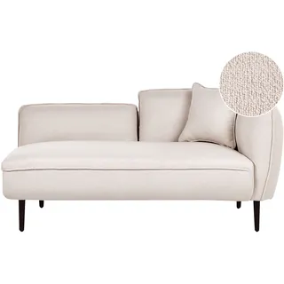 Beliani Chaiselongue Bouclé Hellbeige rechtsseitig Chevannes