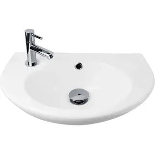 Belvit Heide Waschbecken Armaturloch links 29x45cm - Weiß