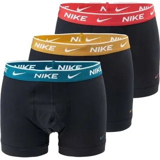 Nike Trunk 3Pk Black/Red/Wolf Grey/Obsidian L - Schwarz