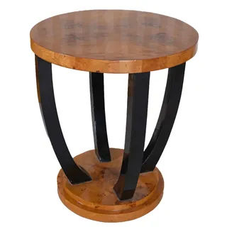 Art Deco Tisch rund Beistelltisch Antik Teetisch Holztisch 20er Jahre Stil Retro
