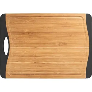 Wenko Schneidebrett-Set Holz 1 Stück 33 x 23 cm Braun/Schwarz