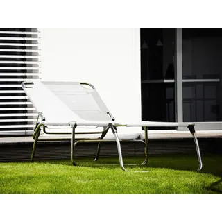 Jan Kurtz Möbel Aluminiumliege Amigo Big weiß, Designer Francesco Favagrossa, 40x75 cm