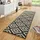 Gr 42 schwarz schwarz creme B 80cm H 9mm L 350cm Kunstfaser Teppiche Läufer Kurzflor Raute Weich Esszimmer Kinderzimmer Flur Modern