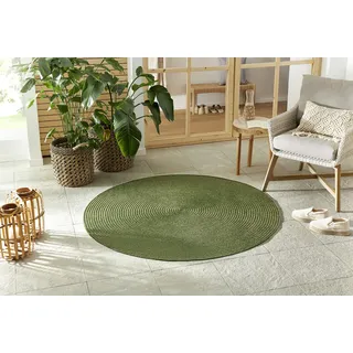 HANSE HOME »Trenzado« rund 10 mm Höhe In- & Outdoor, Handmade-Look, Gewebt, Wetterfest, Balkon, Wohnzimmer,