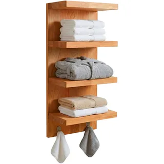 Relaxdays Wandregal Hängeregal 60 x 28 x 16 cm Braun