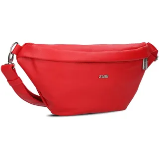 Zwei Damen Hip Bag Mademoiselle.M MH80 Bauchtasche 40 cm 3 Liter, Crossbody Bag wasserabweisend, 3-in-1 Bequeme Brusttasche, Gürteltasche & Hüfttasche (Cherry)